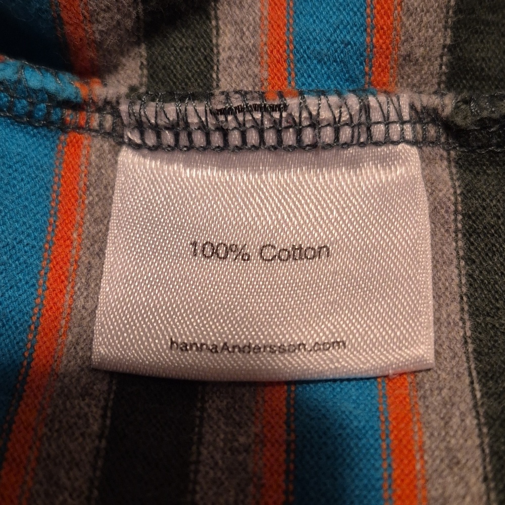 Hanna Andersson boys size 110 or 5 stripped hooded shirt VGUC - Picture 5 of 5